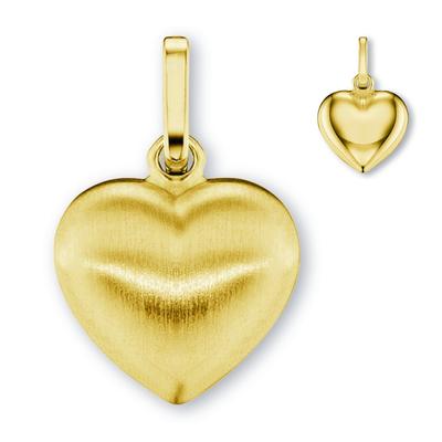 Herzkette ONE ELEMENT "Halskette - Herzkette mit Herz Anhänger aus 333 Gelbgold", gold, Halsketten, Damen, Gelbgold 333-Gold, Gelbgold 333, Gold, stufenlos verstellbare Halskette bis 45 cm Image