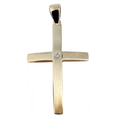 Ketten-Anhänger ADELIA´S "Neuheit 2025 - modischer Kreuz Anhänger aus 333 Gold", gold, Schmuckanhänger, Damen, Gelbgold 333-Gold, Gelbgold 333, Gold Image