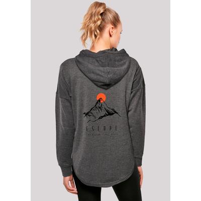 Kapuzenpullover F4NT4STIC "Oversize Escape Discover the World Mountain", Damen, Gr. XS, grau (charcoal), Obermaterial: 100% Baumwolle, casual, oversize, Langarm, Pullover, Premium Qualität, ESCAPE Collection Image