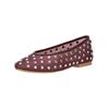 Ballerina STEVE MADDEN "STEVE MADDEN Ballerinas Textil", Damen, Gr. 38, rot (cherry), Textil, casual, Schuhe