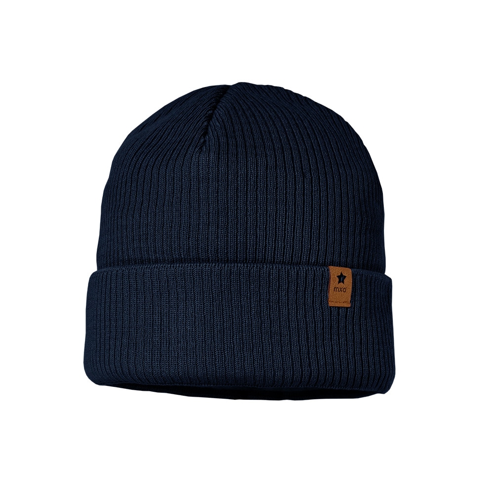 Beanie MAXIMO, Baby, Gr. 55, blau (navy), Fleece, Baumwolle, unifarben, Mützen, aus Baumwolle, wärmend, gefüttert, unifarben Image