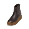 Stiefel MARC O'POLO "mit flauschigem Warmfutter", Damen, Gr. 38, braun (schwarz earth), Obermaterial: 100% Leder (Rind), unifarben, Schuhe
