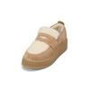 Loafer MARC O'POLO "mit flauschigem Teddyfutter", Damen, Gr. 37, light pure sand, Obermaterial: 100% Leder (Rind), unifarben, Schuhe