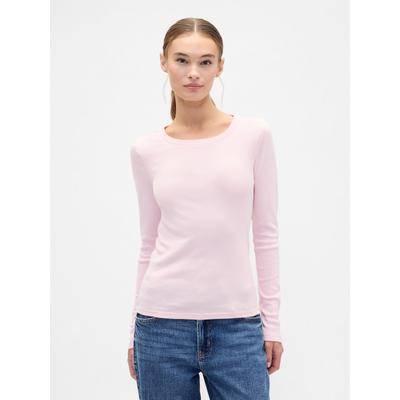 Gap Pink Long Sleeve Modern Crewneck T-Shirt