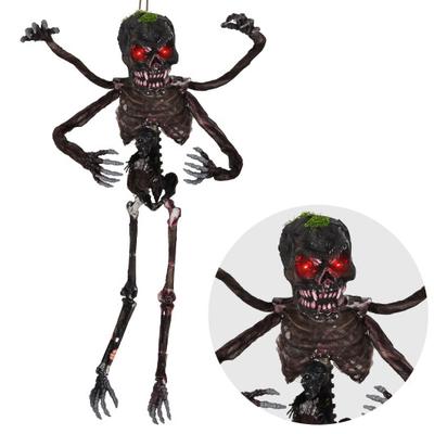 Costway 6 Feet Animated Halloween Decoration with 4 Arms Red LED-lit Eyes & Spooky Sounds