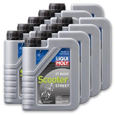 Liqui Moly 9x 1 L MOTORÖL Motorbike 2T Basic Scooter Street [Hersteller-Nr. 1619] Image