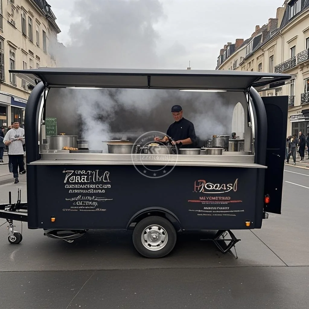 Remorque mobile pour chevaux, caravane entièrement équipée, chariot de crème glacée, Pizza, camion de nourriture rapide pour Taco, remorque de nourriture avec cuisine complète