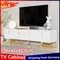 Anajqaqia Meuble TV 170x40x45,5 cm, panneau inférieur avec porte texturée, meuble TV avec poignées dorées et pieds dorés pour le salon, blanc