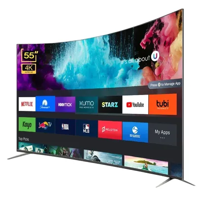55inch Curved LED Tv Screen Ultra HD 4K Television 55 Inch Smart Tv