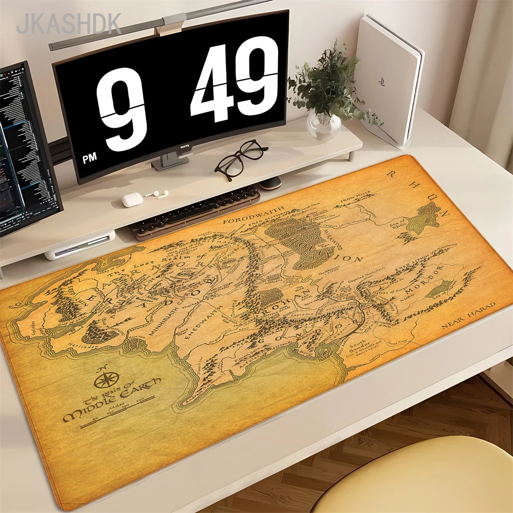 T_the L_lords of the R_rings Mouse Gamer All Size Edgelock Gummi-Mauspad, Mauspad, Schreibtisch-Gadgets, rutschfeste Kantenverriegelung aus Gummi Image