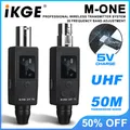 Sistema di trasmettitore e ricevitore wireless UHF portatile M-ONE, 20 frequenze regolabili, per microfono portatile, chitarra, audio