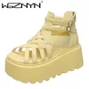 NEUE Sommer Sandalen Keil Heels Turnschuhe Frauen Strand Flip Flop 8CM Hohe Plattform Casual ZIP Sandalen Atmungsaktive Wanderschuhe hausschuhe