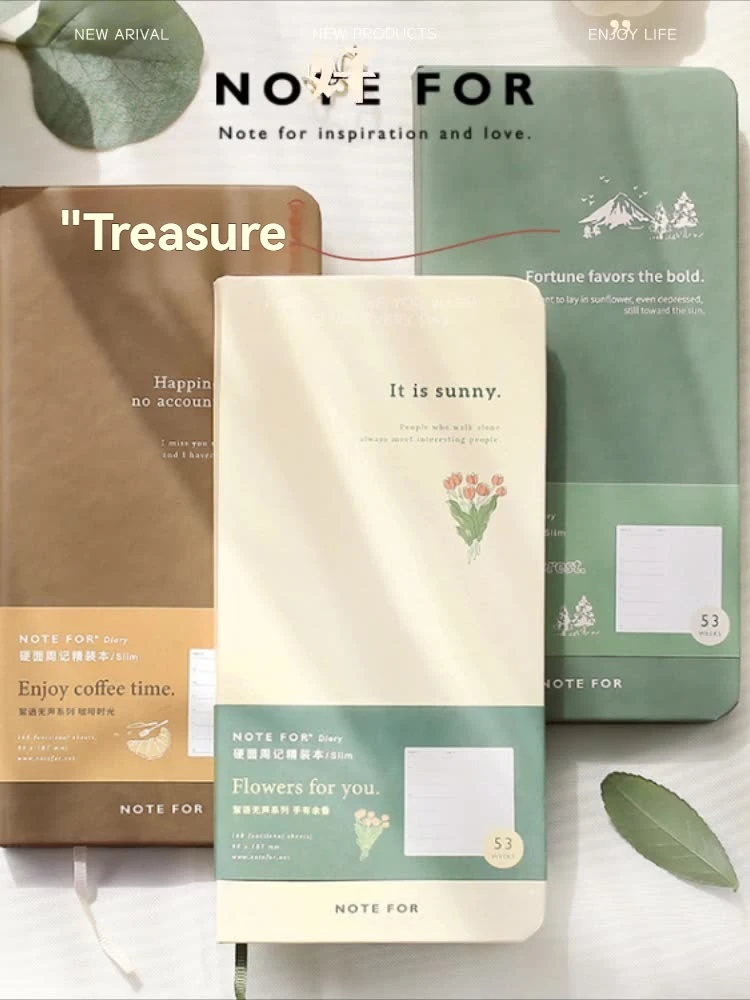 1 Stück selbstfüllende Wochennotizen, Handbücher, Flüster, stille Literatur und Kunst, Waldserie, frisches Retro-Wochenplanbuch Image