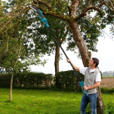 Brushless 8Inch Telescoping Pole Electric Chainsaw Oil Device High Branch Saw Garden Pruning Power Tool For Makita Battery Pin
