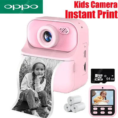 OPPO 2.4-inch Instant Print Camera Digital Camera USB Rechargeable Instant Photo Printing Camera Portable Dual Camera NEW