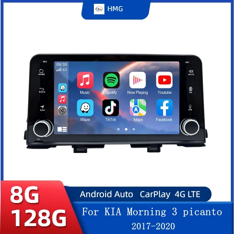 HMG Android 13 Autoradio für KIA Morning 3 Picanto 2016 2017 2018 2019 2020-2023 Stereo GPS Android Auto Carplay Autoradio DVD