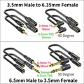 Cavo di prolunga adattatore audio da 1/8 da 3,5 mm a 1/4 6,35 mm Jack da 3,5/6,5 mm TS Mono, cavo AUX stereo TRS per altoparlante per cuffie per chitarra