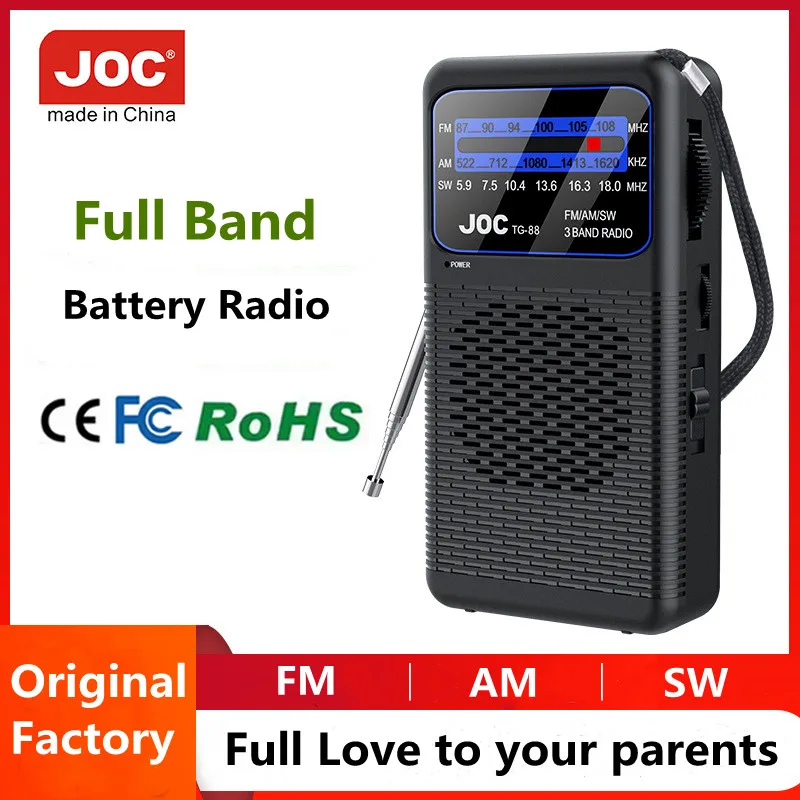 FM AM SW Radio Emergency Pocket Radio Transistor Battery Operated Radio Player for Outdoor Camping Seniors Elderly Walking