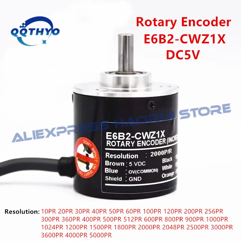 1 Stücke E6B2CWZ1X Optischer Drehgeber E6B2-CWZ1X 10 P/R ~ 5000 P/R 2500 2000 1200 1024 1000PR 600 500 400 360 100 P/R DC5V E6B2 CWZ1X
