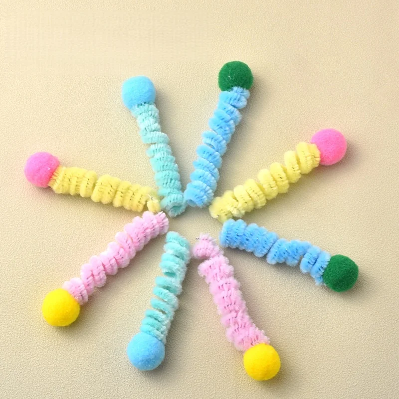 Bonbonfarbener Twisty-Stick für Katzen, 4er-Pack, Kätzchen-Kauspiel, Verfolgungsübung, Heimtierbedarf für Katzen im Innenbereich, Kätzchen Image