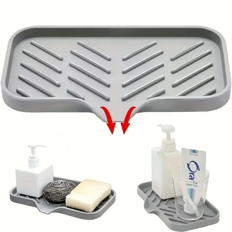 1 stücke Silikon Ablauf Seife Box Küche Bad Anti-slip Waschbecken Tablett Kreative Waschen Tisch Seife Tablett Kostenloser Punch ablauf Rack