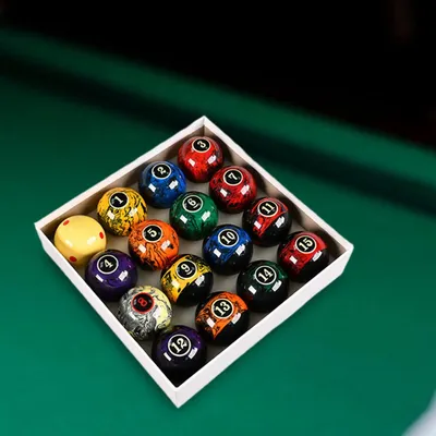 16x Pool Table Balls Resin Balls Billiards Equipment 2.25" Billiard Balls Complete Set for Game Rooms Clubs Bars Leisure Sports