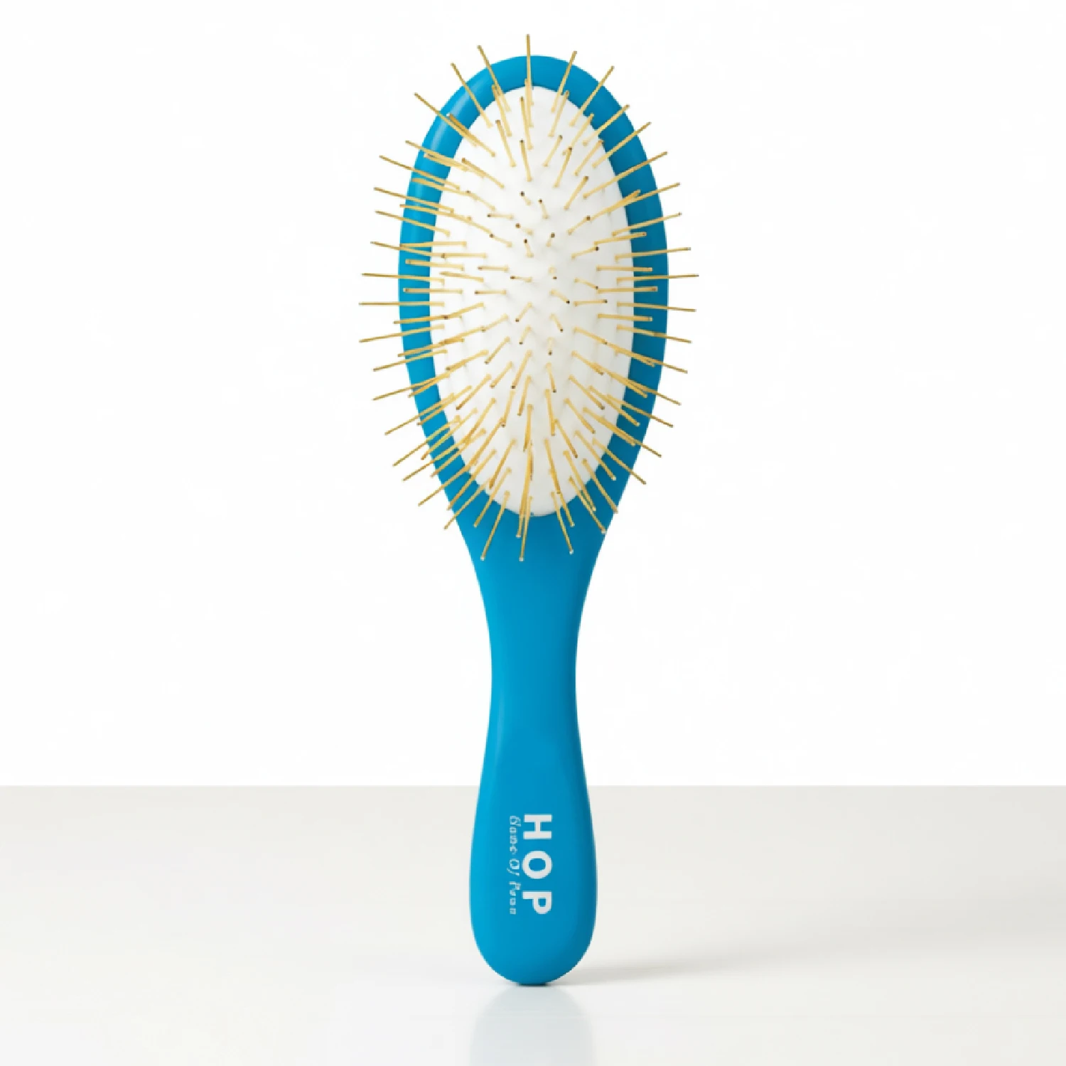 Pet Grooming Detangler Pin Hundebürste zum Ausfallen und Entfernen von losem Fell, leichtes ABS mit vergoldeten Stiften für langes Haar Image