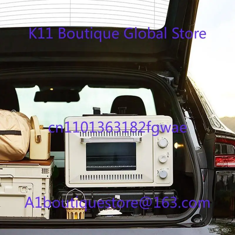 Tragbarer Gasofen für den Außenbereich, 25–30 l, Outdoor-Camping, multifunktionaler integrierter Kassettenofen