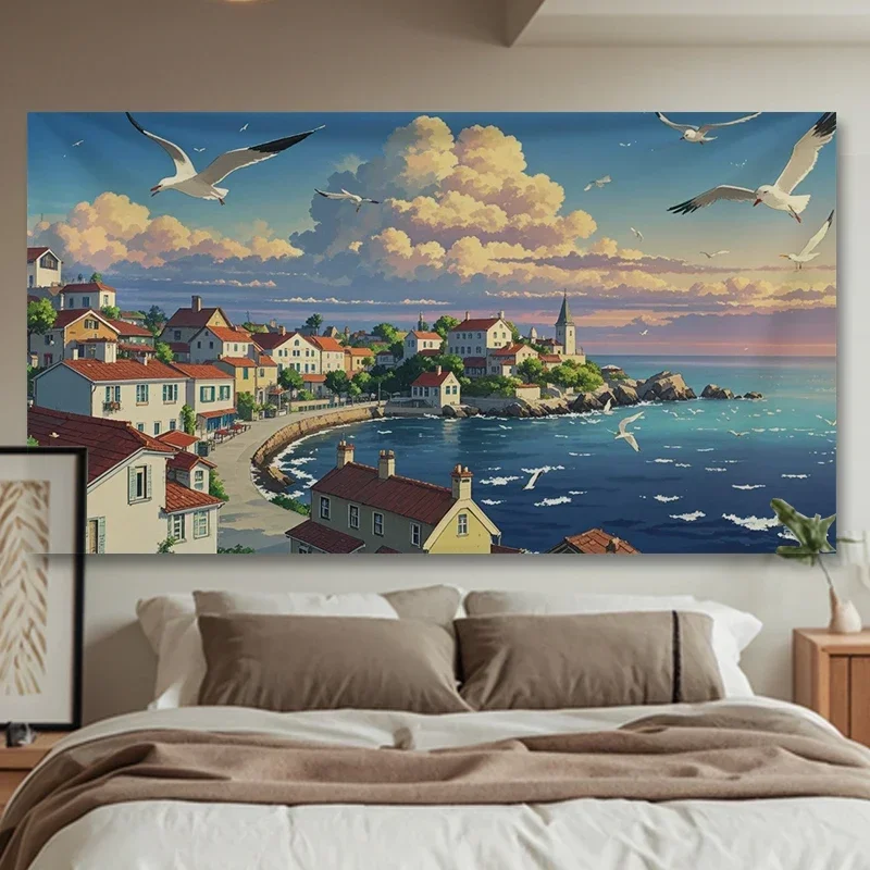 Miyazaki Hayao Anime Home Furnishings Schlafzimmer Wandteppich Fotografie Hintergrund Kinder Geburtstag Party Banner Poster Geschenk Image