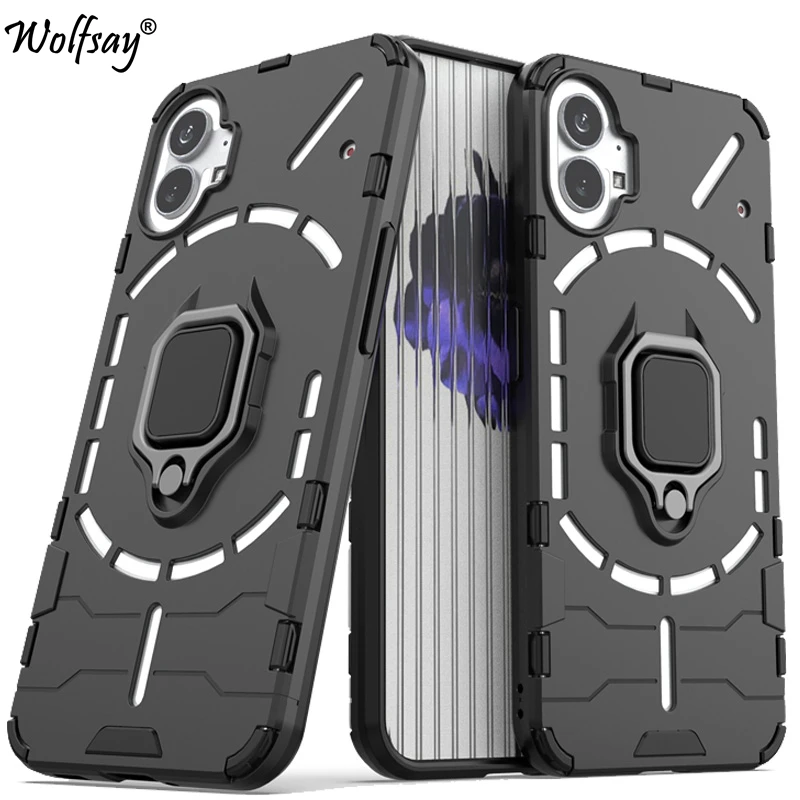 For Nothing Phone 1 Case Armor Magnetic Suction Stand Full Back Cover For Nothing Phone 1 Phone1 Case Cover For Nothing Phone 1