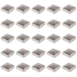 25x Pfostenkappe Edelstahl 101 mm Pyramide Abdeckkappe für Pfosten 10 x 10 cm Image