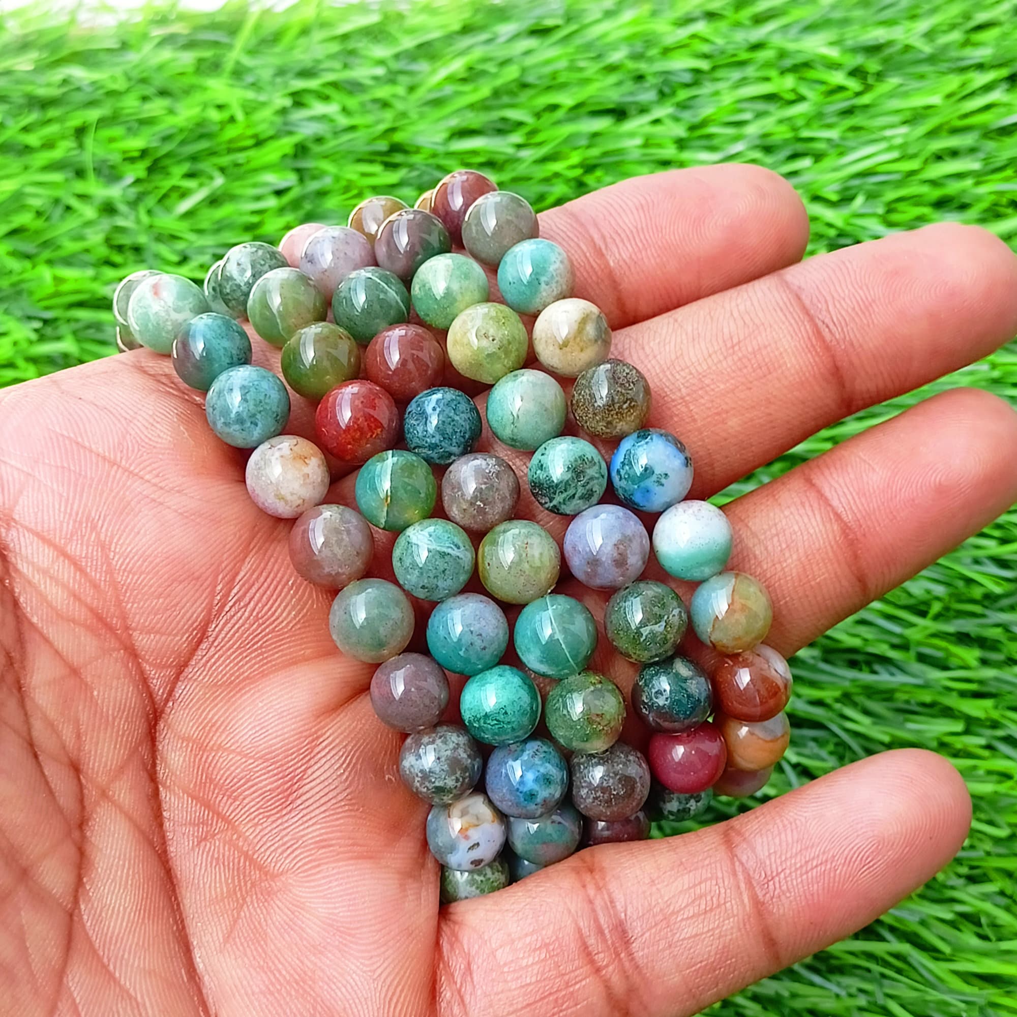 Braccialetti in agata muschiata, braccialetti con perline, braccialetti con cristalli, braccialetti delicati da donna, braccialetti con pietre prezios