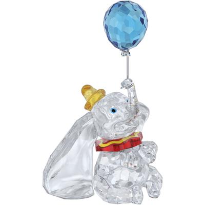 Dekofigur SWAROVSKI "Kristallfigur Sammelfigur Disney Classics Dumbo", kristallweiß, blau, gelb, rot, schwarz, Dekofiguren, B/H/T: 7,1cm x 9,25cm x 13,3cm, Dumbo, Swarovski Kristall, Metall, Swarovski Kristall, B:7,1cm H:9,25cm T:13,3cm Image