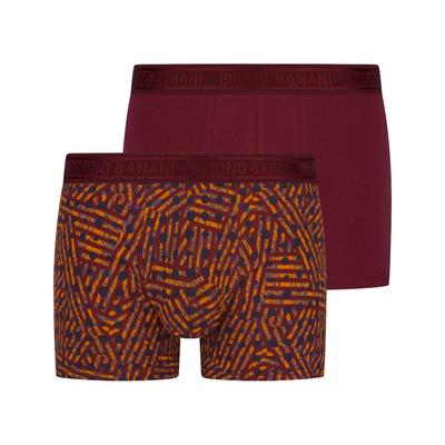 Boxer BRUNO BANANI "Maze", Herren, Gr. XL, mulitcolour print, feige, Obermaterial: 93% Baumwolle, 7% Elasthan, bedruckt, bequem, Unterhosen Image
