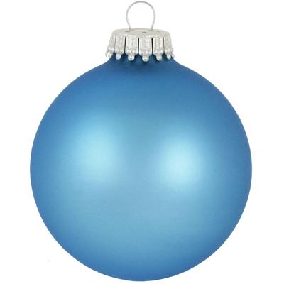 Weihnachtsbaumkugel KREBS GLAS LAUSCHA "CBK90006, Weihnachtsdeko, Christbaumschmuck, Christbaumkugeln Glas", blau, Ø:6,7cm, Glas, Weihnachtsbaumkugeln Image