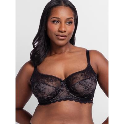 Bralette DORINA "HASINA", Damen, Gr. 100, Cup E, schwarz, Spitze, Satin, Obermaterial: 65% Polyamid, 23% Polyester, 12% Elasthan, unifarben, casual, BHs Image
