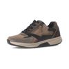 Keilsneaker GABOR ROLLINGSOFT, Damen, Gr. 42, beige, braun kombiniert, Kalbsleder, Veloursleder, kontrastfarbene Details, sportlich, Schuhe, Schnürer, Halbschuh, Freizeitschuh mit zusätzlichem Reißverschluss