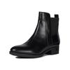 Stiefelette GEOX "Geox Stiefelette Leder/Textil", Damen, Gr. 36, schwarz, Leder, Textil, casual, Schuhe