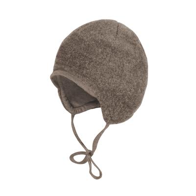 Fleecemütze MAXIMO, Baby, Gr. 37, braun (braunmeliert), Fleece, Wolle, casual, Mützen, Erstlingsmütze, wärmend, gefüttert Image