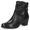 Stiefelette CAPRICE, Damen, Gr. 42, schwarz, Nappaleder, klassisch, Schuhe, Blockabsatz, Businesschuh mit Zierreißverschluss außen