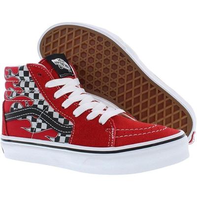 Vans Shoes | Boy's Sneakers Shoes Vans Wall Kids Sk8-Hi Big Kid Sz 6.5 Reflect Flame Racing | Color: Black/White | Size: 6.5b