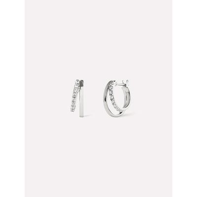 Women's Toda Double Hoop Earrings by Ana Luisa in Silver (Size OS)