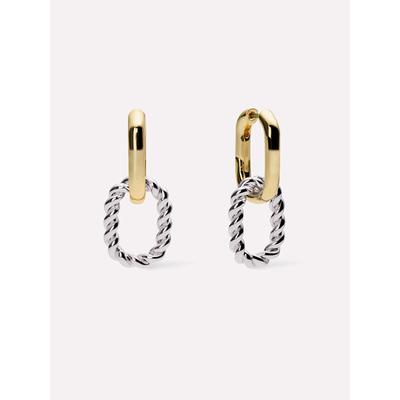 Women's Ash Double Hoop Earrings by Ana Luisa in Two Tone (Size OS)