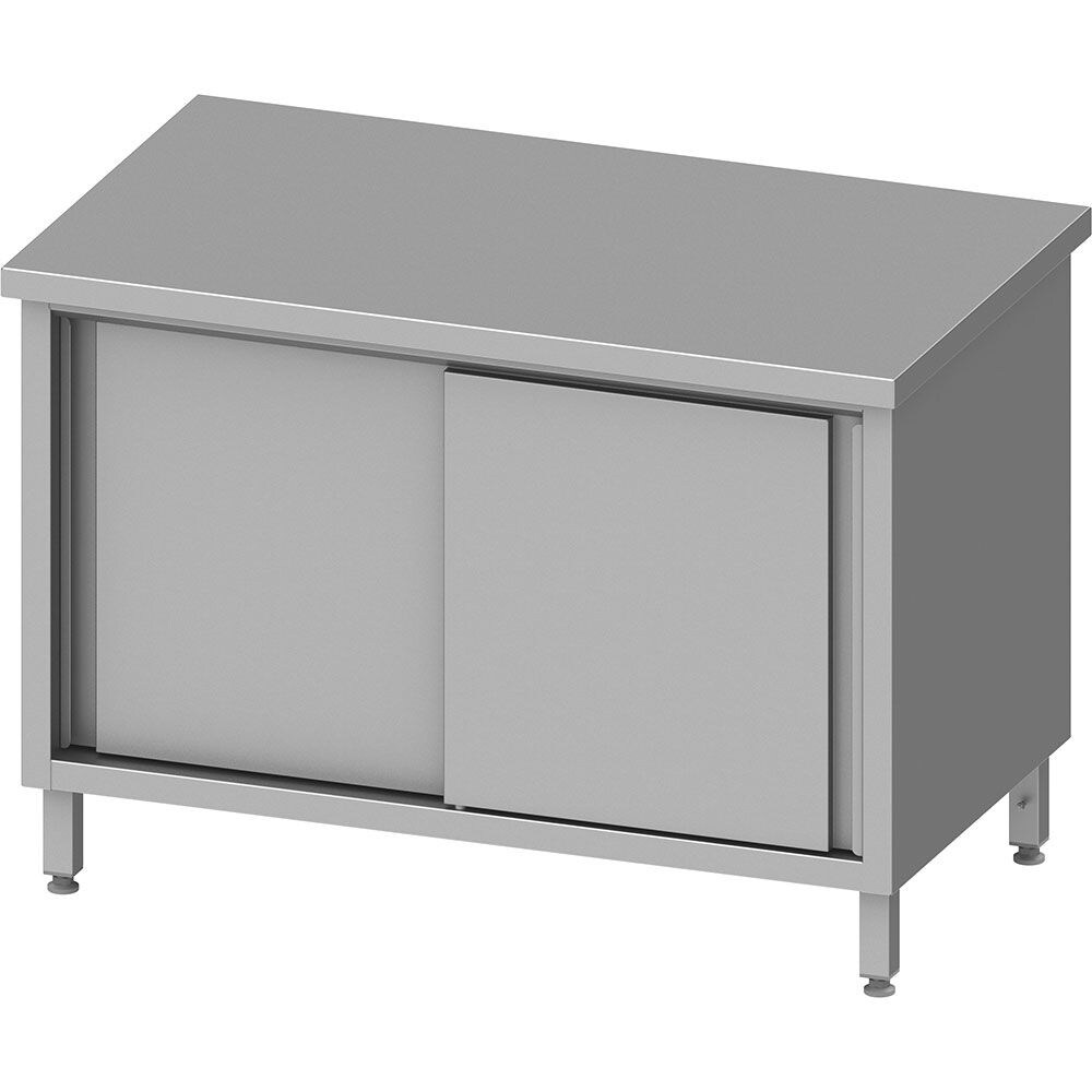 Stalgast Arbeitsschrank mit Schiebetüren 2000x600x850 mm, ohne Aufkantung, verschweißt Image