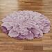 Delia Bloom Round Rug Lavender, 5' Round, Lavender