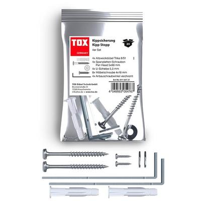 TOX Möbel-Kippsicherung-Set »Kipp Stopp« 24-teilig Image