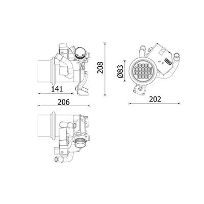 Mahle Kühler, Abgasrückführung [Hersteller-Nr. CE39000P] für Audi, VW Image