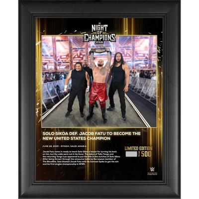 Solo Sikoa WWE gerahmte Collage „Night of Champions 2025“, 33 x 40 cm, limitierte Auflage von 500 Stück Image