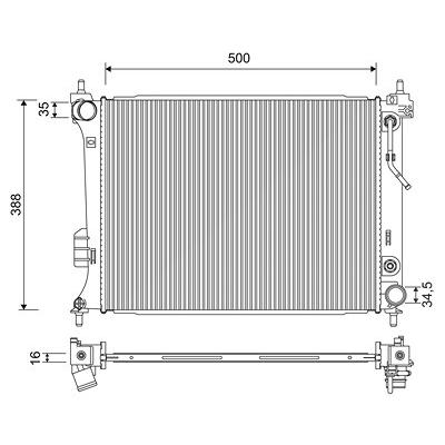 Valeo Kühler, Motorkühlung [Hersteller-Nr. 701254] für Hyundai Image