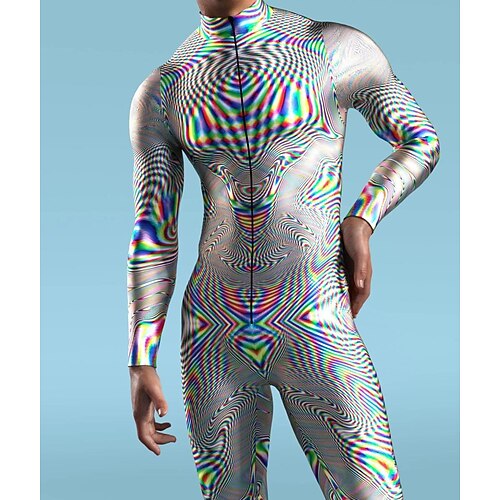 Gemusterte Zentai-Anzüge Cosplay Kostüm Bodysuit Drucken Karnevalskostüm Ganzkörperanzug Herren Damen Jungen Sexy Kostüm Halloween Kostüm für Leistung Party Maskerade Kinder Erwachsene